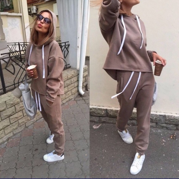 2 Piece Set Casual Sport Suit Women Tracksuit Set - Picture 1 of 6